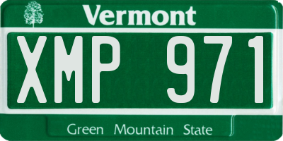 VT license plate XMP971