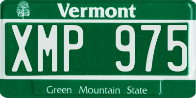 VT license plate XMP975