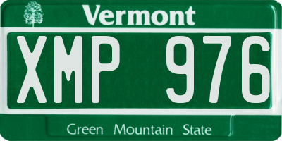 VT license plate XMP976