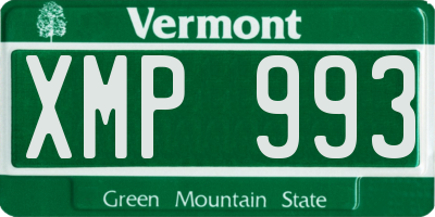 VT license plate XMP993