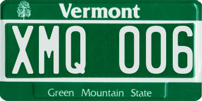 VT license plate XMQ006