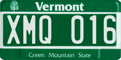 VT license plate XMQ016