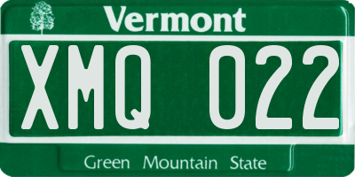 VT license plate XMQ022