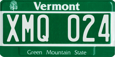 VT license plate XMQ024