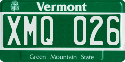 VT license plate XMQ026