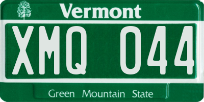 VT license plate XMQ044