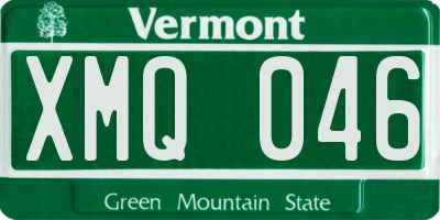 VT license plate XMQ046