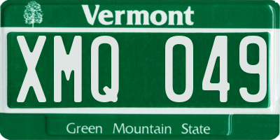 VT license plate XMQ049