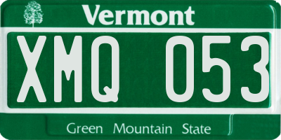 VT license plate XMQ053