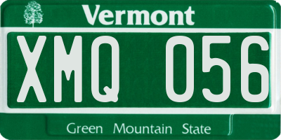 VT license plate XMQ056