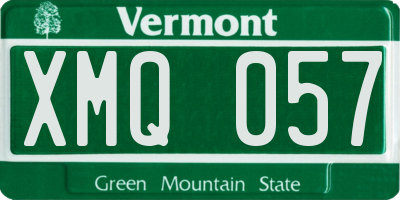 VT license plate XMQ057