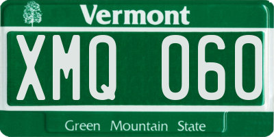 VT license plate XMQ060