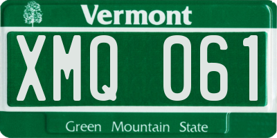 VT license plate XMQ061
