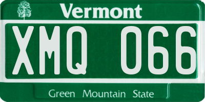 VT license plate XMQ066