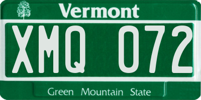 VT license plate XMQ072