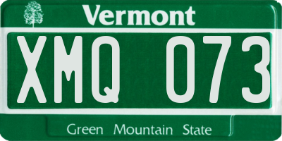 VT license plate XMQ073