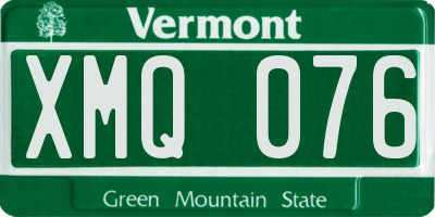 VT license plate XMQ076