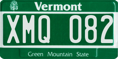 VT license plate XMQ082