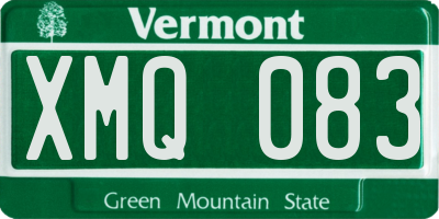 VT license plate XMQ083