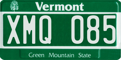 VT license plate XMQ085