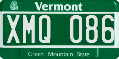 VT license plate XMQ086