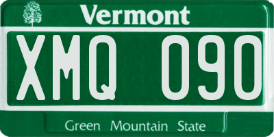 VT license plate XMQ090
