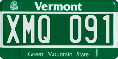 VT license plate XMQ091