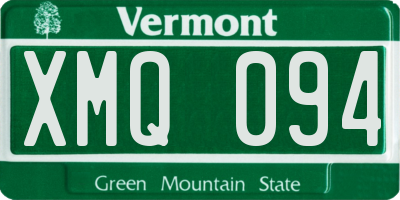VT license plate XMQ094