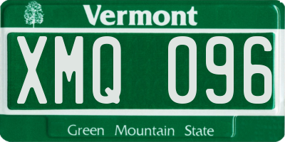VT license plate XMQ096
