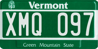 VT license plate XMQ097