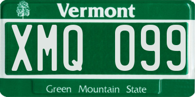 VT license plate XMQ099