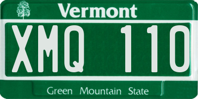 VT license plate XMQ110