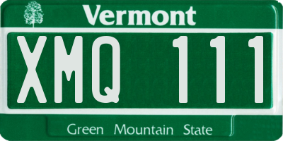 VT license plate XMQ111