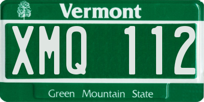 VT license plate XMQ112