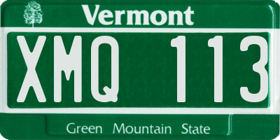 VT license plate XMQ113