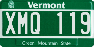 VT license plate XMQ119
