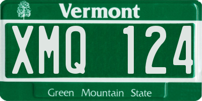 VT license plate XMQ124