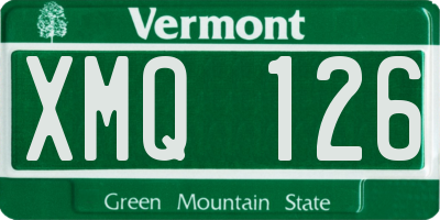 VT license plate XMQ126
