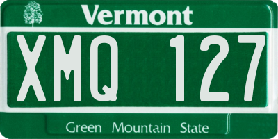 VT license plate XMQ127