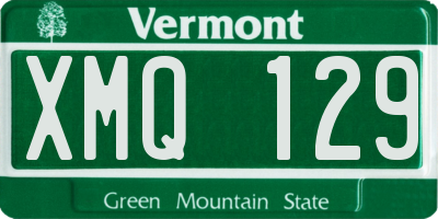 VT license plate XMQ129