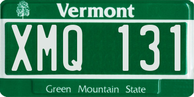 VT license plate XMQ131