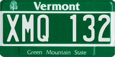 VT license plate XMQ132