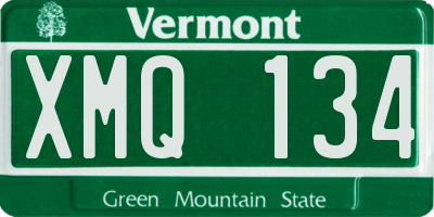 VT license plate XMQ134