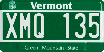 VT license plate XMQ135