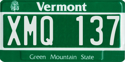 VT license plate XMQ137