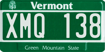 VT license plate XMQ138