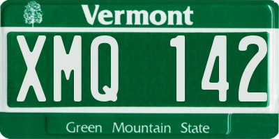 VT license plate XMQ142