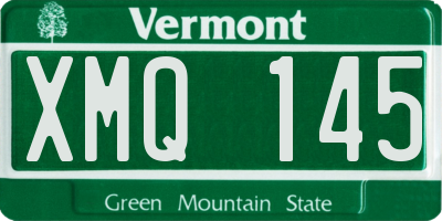 VT license plate XMQ145