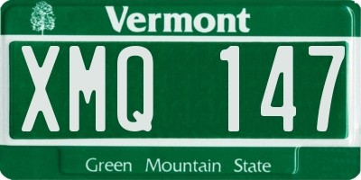 VT license plate XMQ147