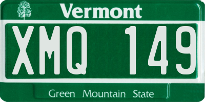 VT license plate XMQ149